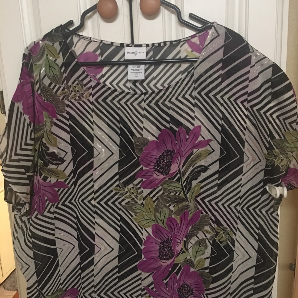 Sheer, Flowy, floral top